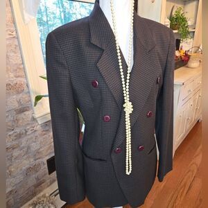 Rena Rowan Dark Blue and Green  Blazer Size 8